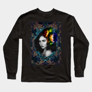 LGTB Tribute Flower Rainbow Realistic Artwork Long Sleeve T-Shirt